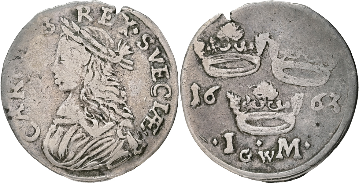 KARL XI (1660-1697). Mark 1663