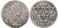 KARL XI (1660-1697). Mark 1697
