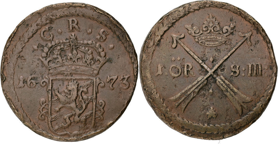 KARL XI (1660-1697). Öre SM 1673