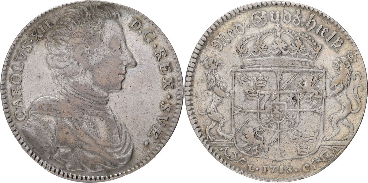 KARL XII (1697-1718). Riksdaler 1713
