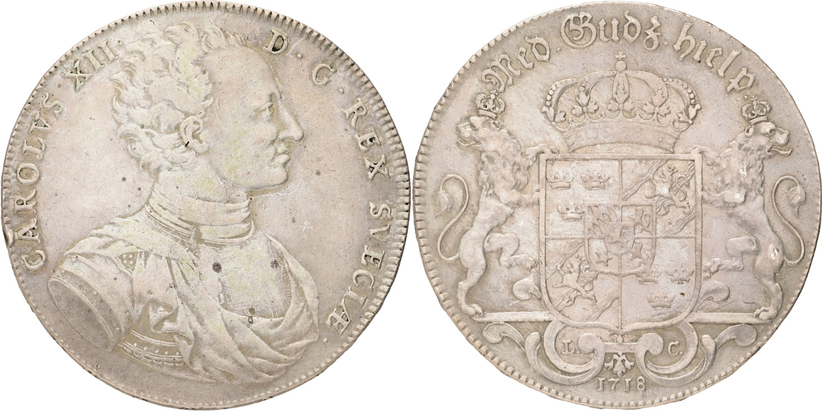KARL XII (1697-1718). Riksdaler 1718