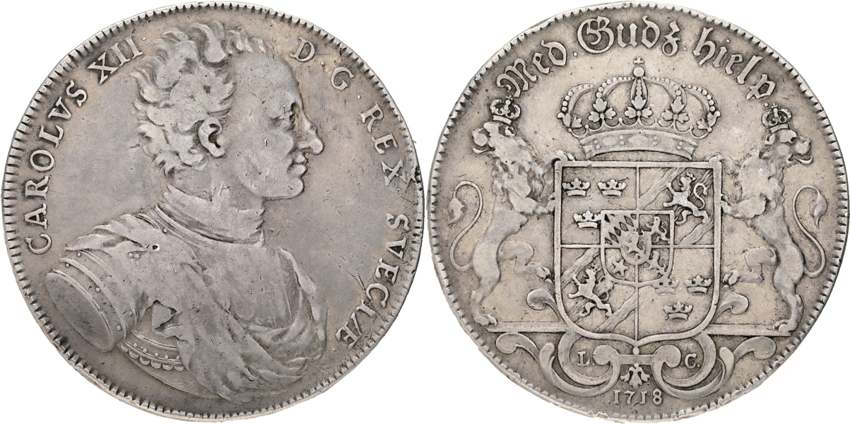 KARL XII (1697-1718). Riksdaler 1718