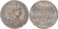 KARL XII (1697-1718). 2 mark 1710