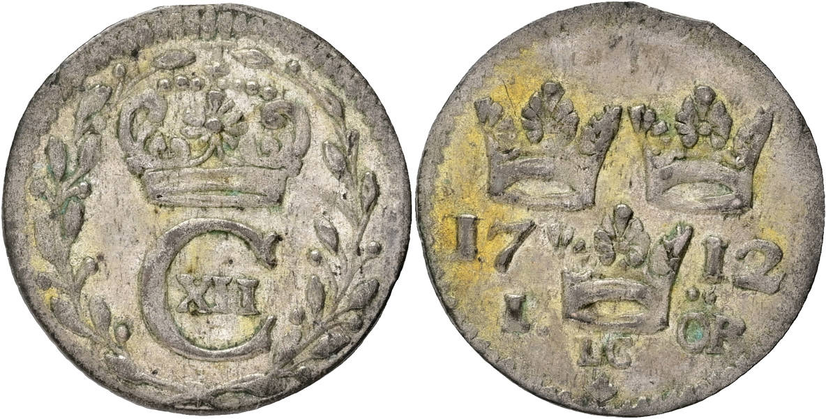 KARL XII (1697-1718). Öre 1712