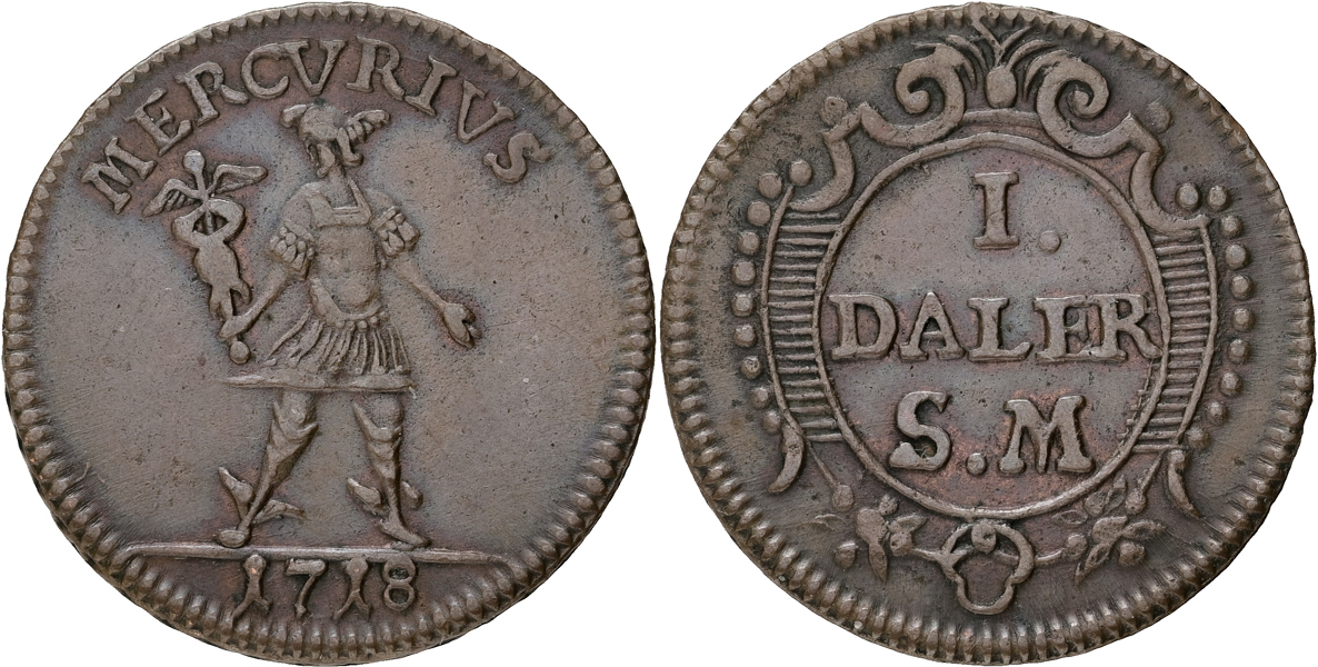 KARL XII (1697-1718). Daler SM 1718