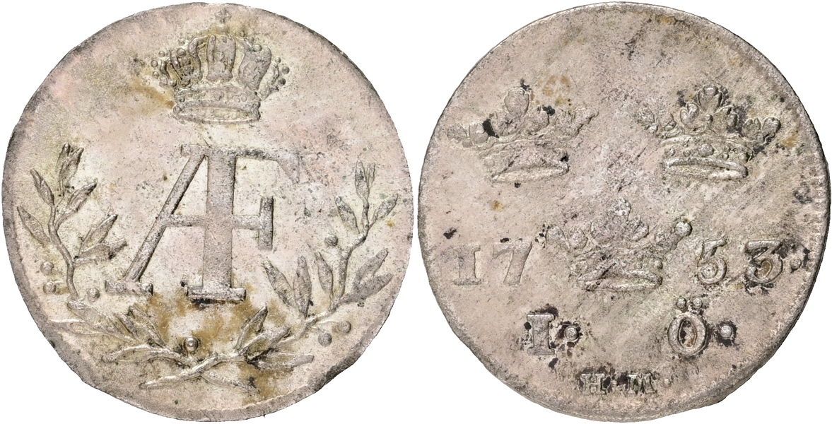 ADOLF FREDRIK (1751-1771). Öre 1753