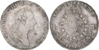 GUSTAV III (1771-1792). Riksdaler 1777