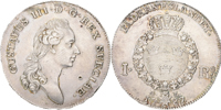 GUSTAV III (1771-1792). Riksdaler 1787