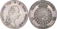 GUSTAV III (1771-1792). Riksdaler 1791