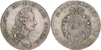 GUSTAV III (1771-1792). Riksdaler 1792
