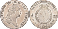GUSTAV III (1771-1792). 2/3 riksdaler 1776