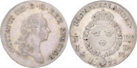 GUSTAV III (1771-1792). 1/3 riksdaler 1777