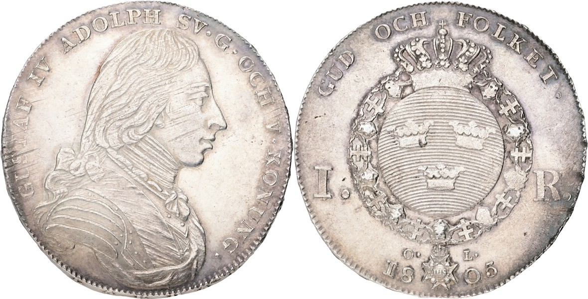 GUSTAV IV ADOLF (1792-1809). Riksdaler 1805