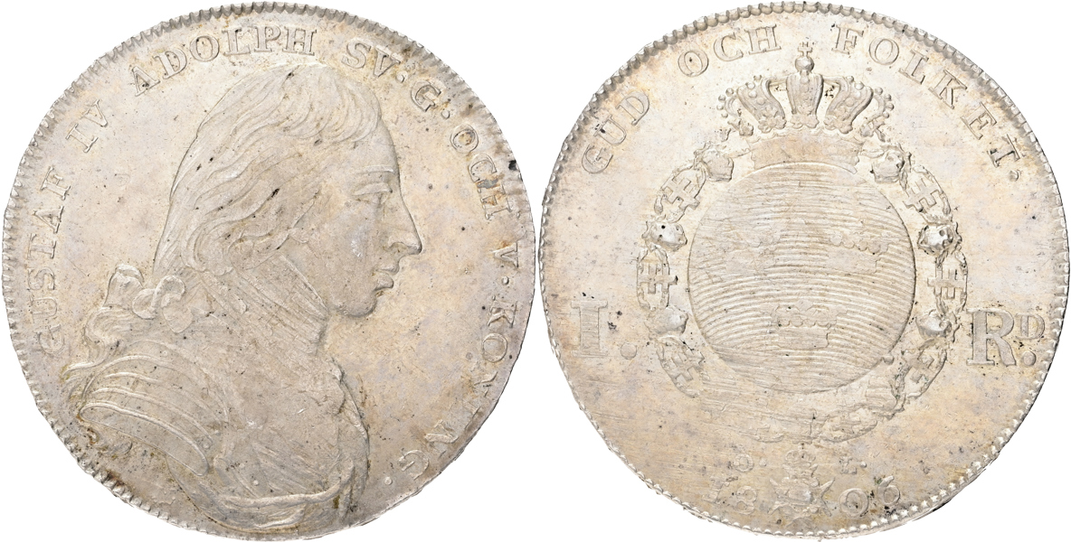 GUSTAV IV ADOLF (1792-1809). Riksdaler 1806