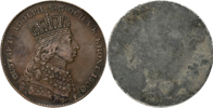 GUSTAV IV ADOLF (1792-1809). Avslag av kastmynt till kungens kröning