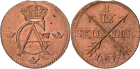 GUSTAV IV ADOLF (1792-1809). 1/12 skilling 1802