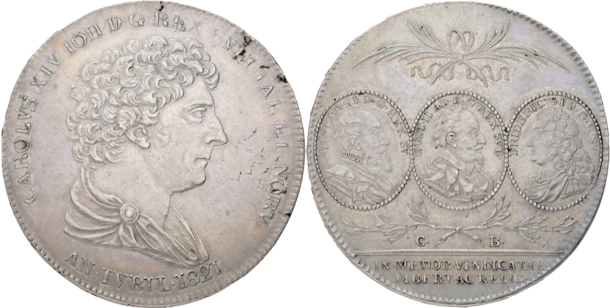 KARL XIV JOHAN (1818-1844). Riksdaler 1821