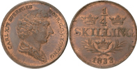 KARL XIV JOHAN (1818-1844). 1/2 skilling 1833