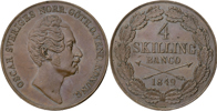 OSKAR I (1844-1859). 4 skilling banco 1849
