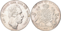 KARL XV (1859-1872). 4 riksdaler riksmynt 1871