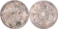 KARL XV (1859-1872). 2 riksdaler riksmynt 1871