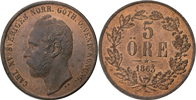 KARL XV (1859-1872). 5 öre 1863