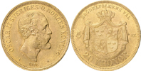 OSKAR II (1872-1907). 20 kronor 1876