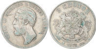 OSKAR II (1872-1907). 2 kronor 1876