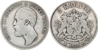 OSKAR II (1872-1907). 2 kronor 1876
