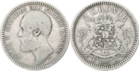 OSKAR II (1872-1907). 2 kronor 1878
