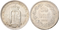 OSKAR II (1872-1907). 50 öre 1875