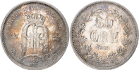 OSKAR II (1872-1907). 50 öre 1899