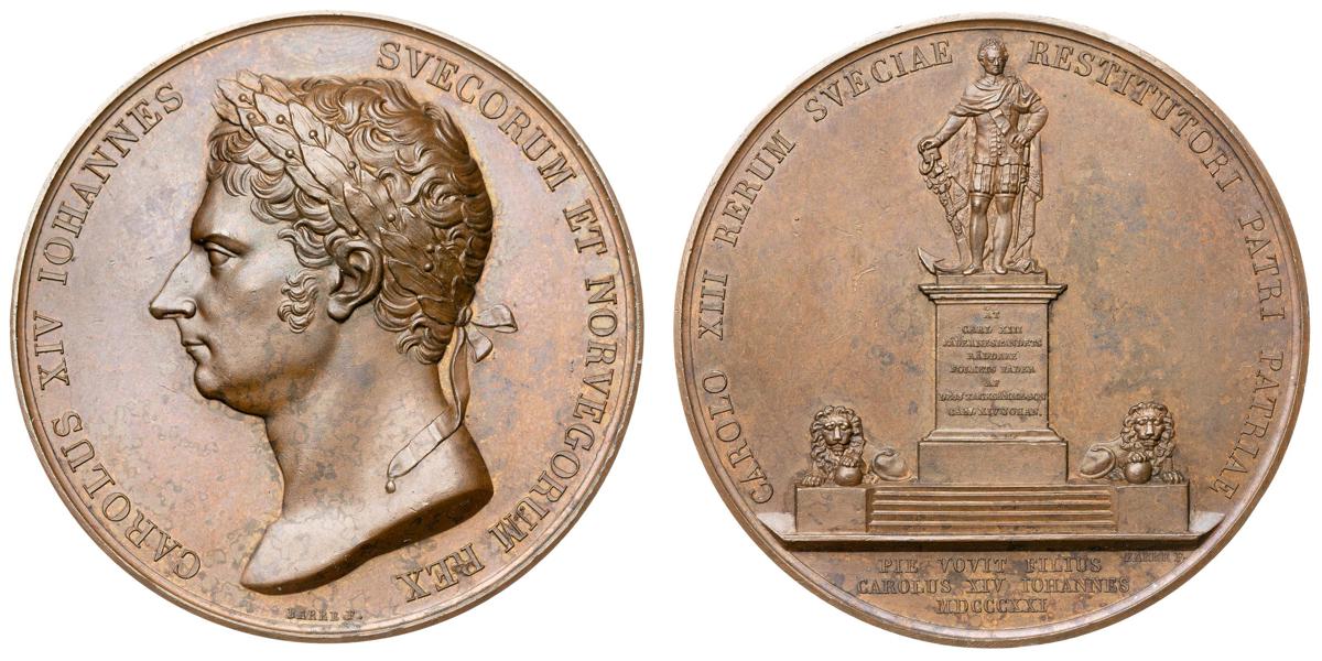 Karl XIV Johan. Avtäckningen av Karl XIII:s staty 1821