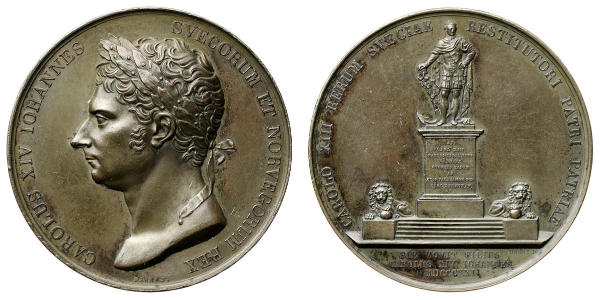 Karl XIV Johan. Avtäckningen av Karl XIII:s staty 1821