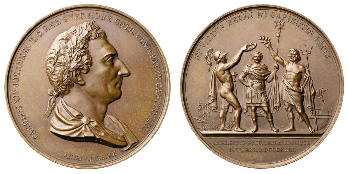 Karl XIV Johan. Kungens 25-års regeringsjubileum 1843