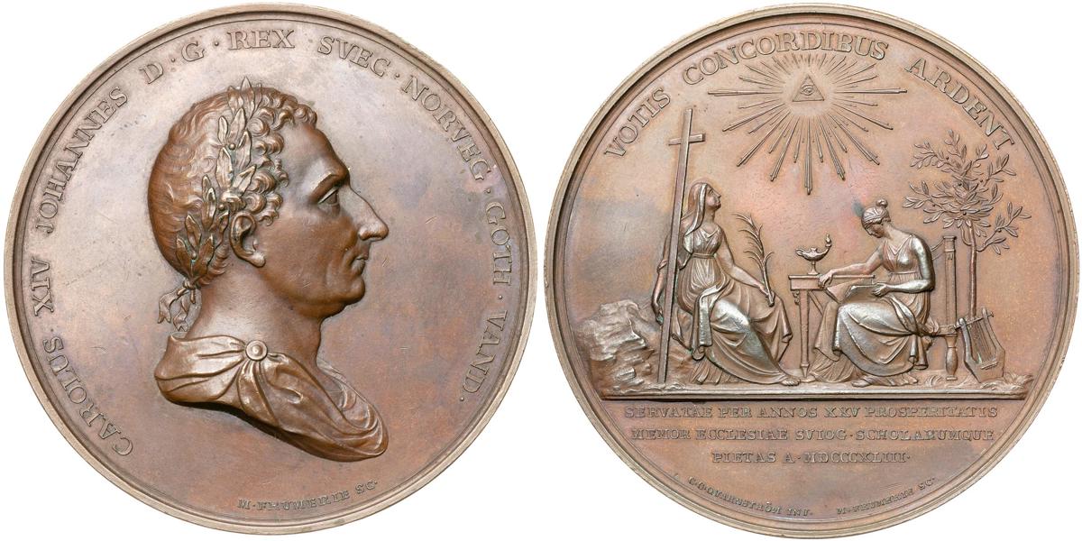 Karl XIV Johan. Kungens 25-års regeringsjubileum 1843