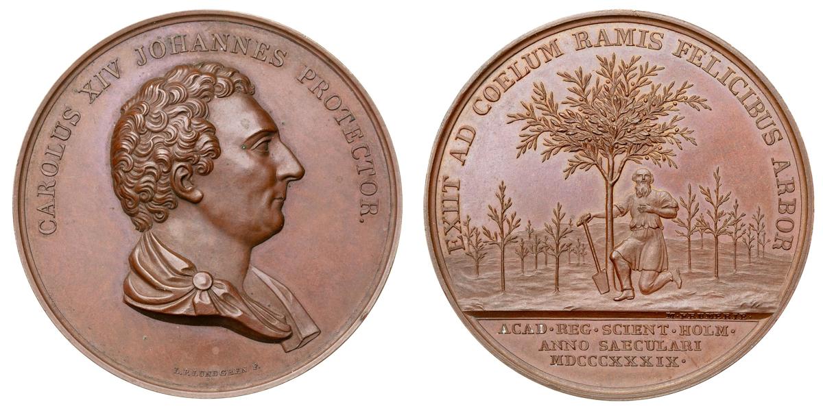 Karl XIV Johan. Kungl. Vetenskapsakademien 100 år 1839. 