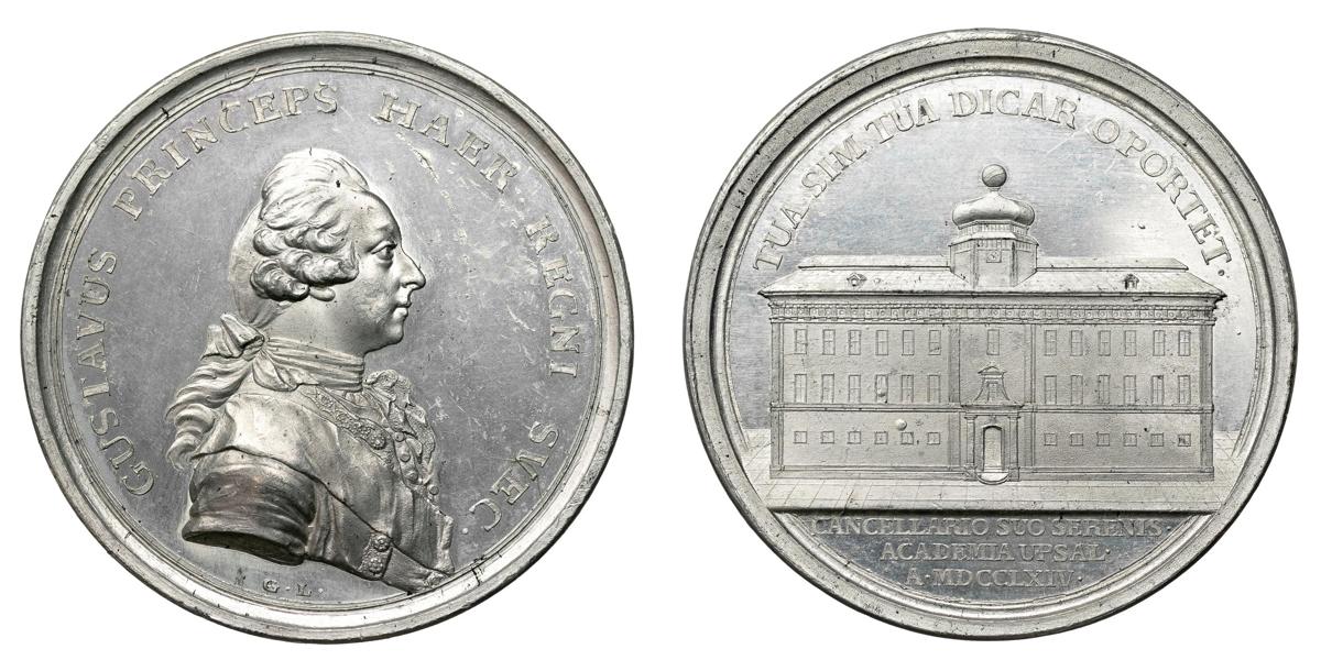 Kronprins Gustav (III) blir Uppsala universitets kansler 1764