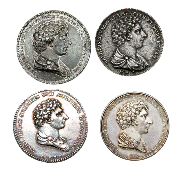 Karl XIV Johan. Lot of 4.