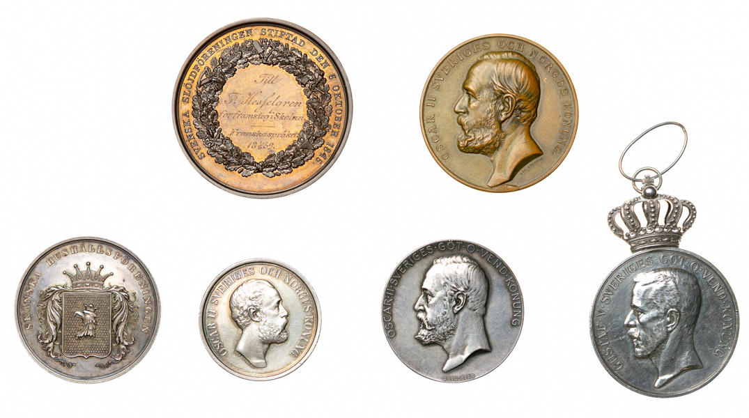 Oskar II m.fl. Lot of 6.