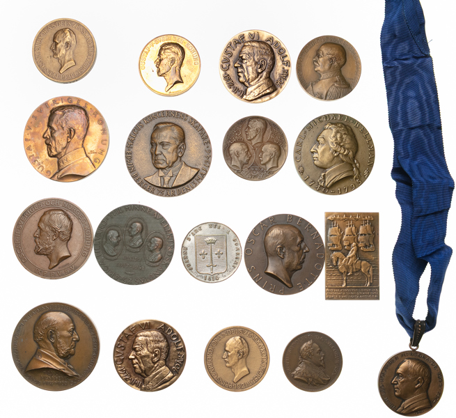Större parti medaljer. Lot of 18.