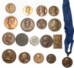Större parti medaljer. Lot of 18.