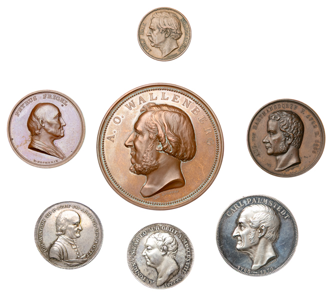 Svenska personmedaljer. Lot of 7