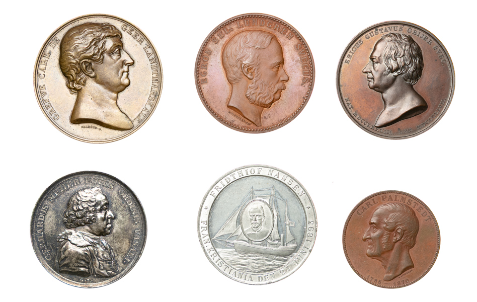 Svenska personmedaljer. Lot of 6