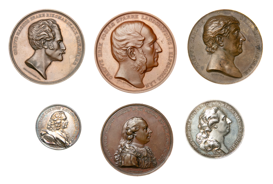 Svenska personmedaljer. Lot of 6