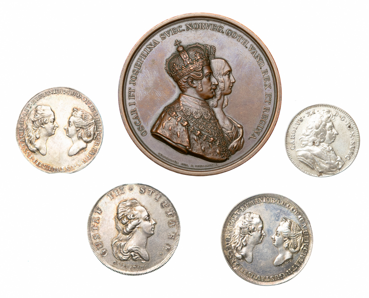 Kungliga medaljer. Lot of 5