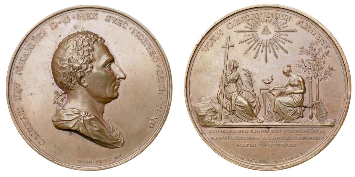 Karl XIV Johan. Kungens 25-års regeringsjubileum 1843