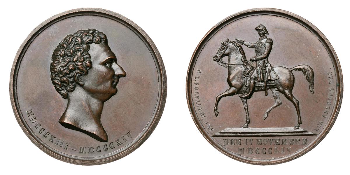 Karl XIV Johan. Avtäckningen av Karl XIV Johans bildstod 1854