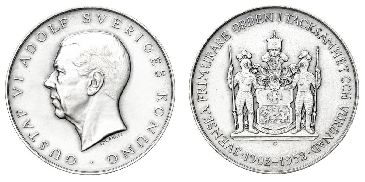 Gustav VI Adolf. Kungen 50 år som frimurare 1952