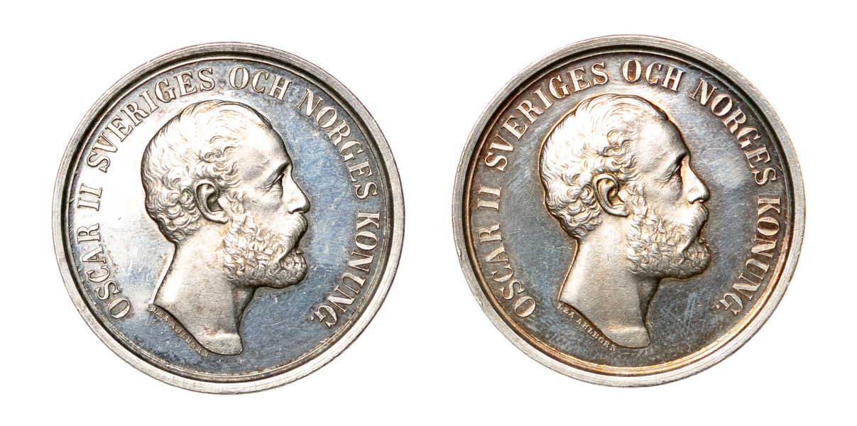 Oskar II. Lot of 2